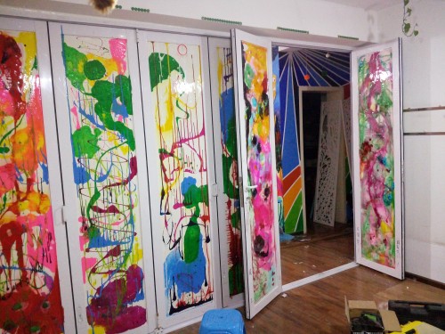 美術繪畫室折疊門隔斷